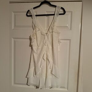 Elegant White Ruffle Top